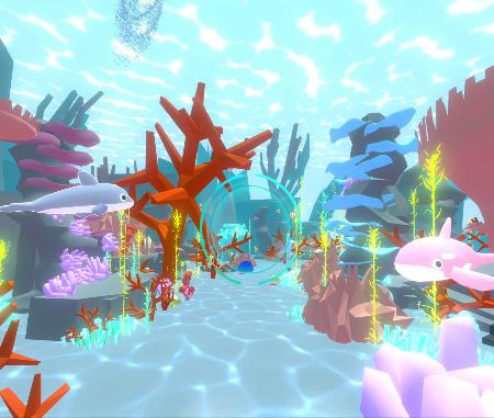 　うつ病患者が視聴するＶＲ映像の一場面（（株）ＢｉＰＳＥＥ提供）