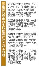 　三重県鈴鹿市の生活保護行政を巡る問題