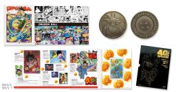 　漫画「ドラゴンボール」連載４０周年を記念した貨幣セット（造幣局提供）
