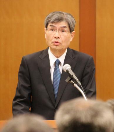 　東京都内で開いた全国会議で訓示する警察庁の楠芳伸長官＝５日午前
