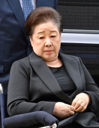 　韓国・京畿道加平の教団施設にある建物。創設者の文鮮明氏（故人）と韓鶴子総裁の写真が掲げられていた＝２０２２年９月（共同）