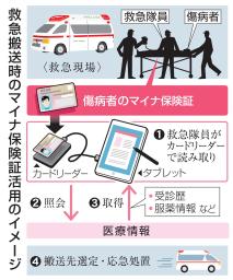 　マイナンバーカードの見本。保険証としての機能を持たせる人も