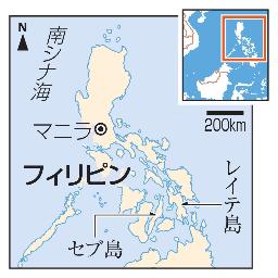 　１日、フィリピン中部セブ州の病院で手当を待つ負傷者たち（ＡＰ＝共同）