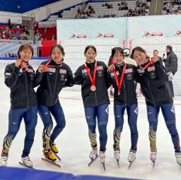　男子１５００メートルで２位に入った宮田将吾＝モントリオール（日本スケート連盟提供・共同）