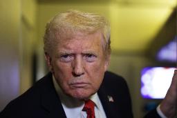 　米ホワイトハウスに姿を見せたトランプ大統領＝２０日（ＡＰ＝共同）
