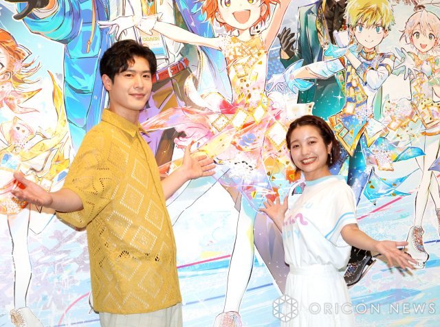 『メダリスト展』ゲスト会見に出席した（左から）大塚剛央、春瀬なつみ （C）ORICON NewS inc.