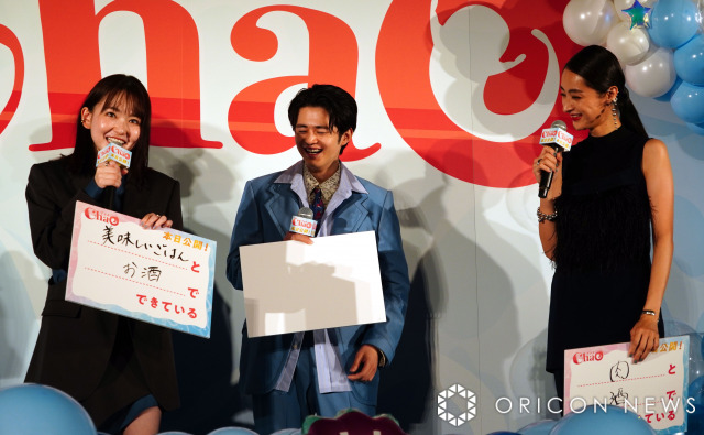 映画『ChaO』初日舞台あいさつに参加した（左から）山田杏奈、鈴鹿央士、シシド・カフカ （C）ORICON NewS inc.