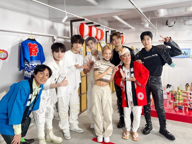 『週刊ナイナイミュージック』に出演する（後列左から）NCT DREAM、東方神起、（前列左から）HYOYEON（少女時代）（C）フジテレビ