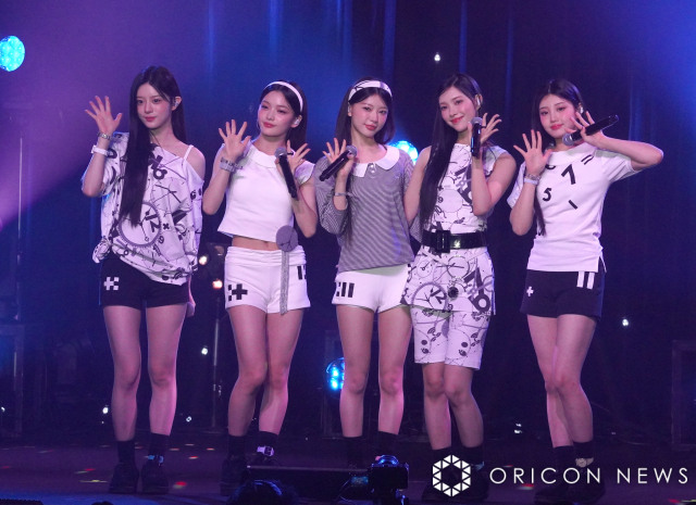 日本活動の目標を明かしたILLIT（左から）MINJU、IROHA、MOKA、YUNAH、WONHEE （C）ORICON NewS inc.