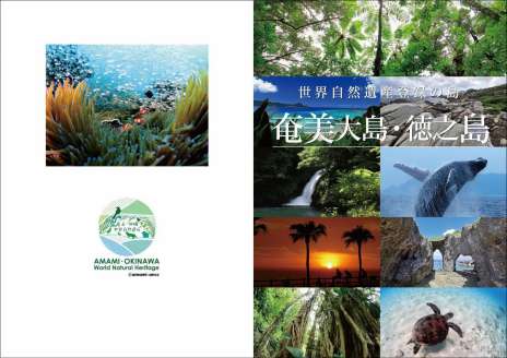 奄美大島・徳之島のオリジナルフレーム切手セットの台紙（日本郵便提供）