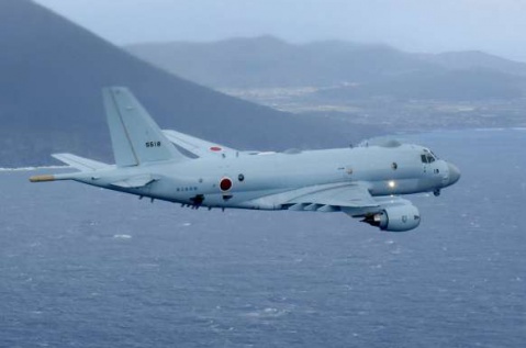 海上自衛隊鹿屋航空基地に配備されているＰ１哨戒機