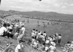 霧島市国分広瀬・大明神池のはんぎり出し＝１９５６（昭和３１）年８月２２日