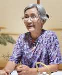 〈関連〉「軍国主義の時代は二度とごめん」と語る藤山善子さん＝都城市山田町中霧島