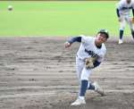 故障明けながら粘り強い投球を見せる鹿児島玉龍の増永＝平和リース