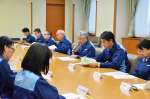 高病原性鳥インフルエンザウイルス侵入への警戒を促す緊急対策本部会議＝８日、鹿児島県庁
