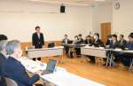 肥薩おれんじ鉄道の経営改善策を協議する未来戦略検討委員会＝２２日、出水市役所