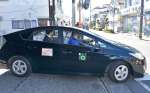 日本版ライドシェアの運用を開始した下小薗タクシーの遊休車両＝２３日、伊佐市の下小薗タクシー