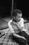 出水市の胎児性患者の長井勇さん（１９７５年、小柴一良さん撮影）