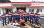 南さつま市消防団・長屋分所の詰め所と車庫。左奥がトイレ＝同市加世田武田