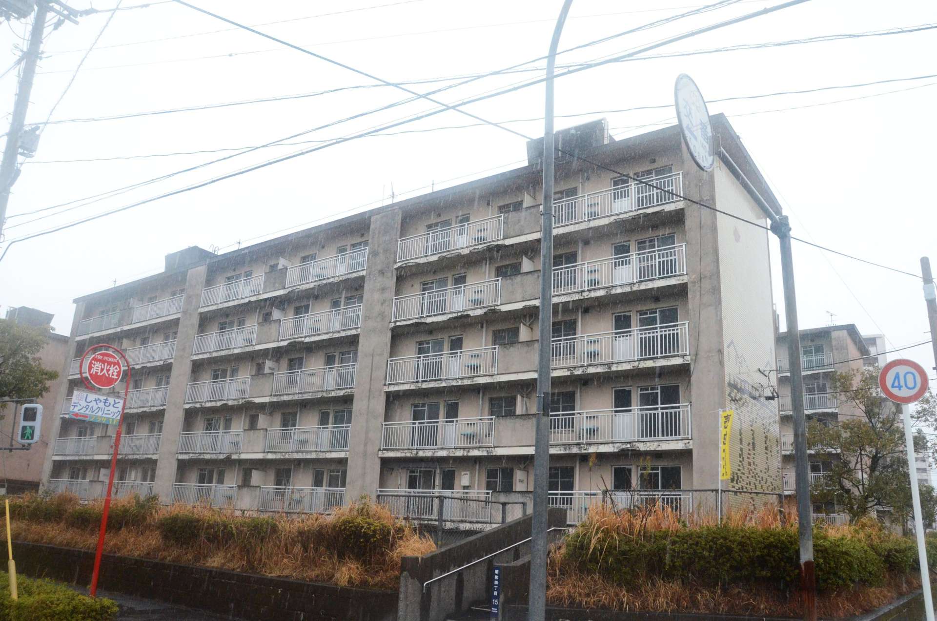 一般競争入札で落札された県営原良団地Ｃ区画＝１２日、鹿児島市明和４丁目