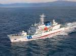 鹿児島海上保安部に就役するヘリコプター搭載型大型巡視船「しきしま」（第１０管区海上保安本部提供）