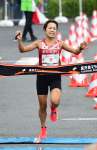 女子の部を制した上原美幸（鹿銀）＝鹿児島市山下町