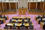 ５日あった鹿児島県議会本会議＝本会議場