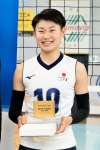 女子ＭＶＰに輝いた頼冨果穂＝イタリア（提供：日本バレーボール協会）