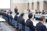 福祉避難所の同時開設などを承認した鹿児島市防災会議＝１９日、同市のカクイックス交流センター