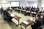 年間４１０億円に上る鹿児島市の年間渋滞損失額が示された協議会＝１日、鹿児島市役所