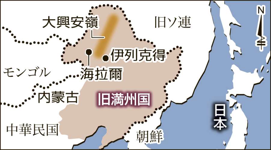 〈旧満州の位置関係をグラフィックで分かりやすく〉
