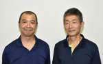 県下一周の吉本輝夫監督（左）と地区対抗女子の山脇秀和監督（右）