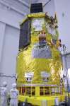 〈別カット〉公開された「ＨＴＶ－Ｘ」１号機＝２日、南種子町の種子島宇宙センター