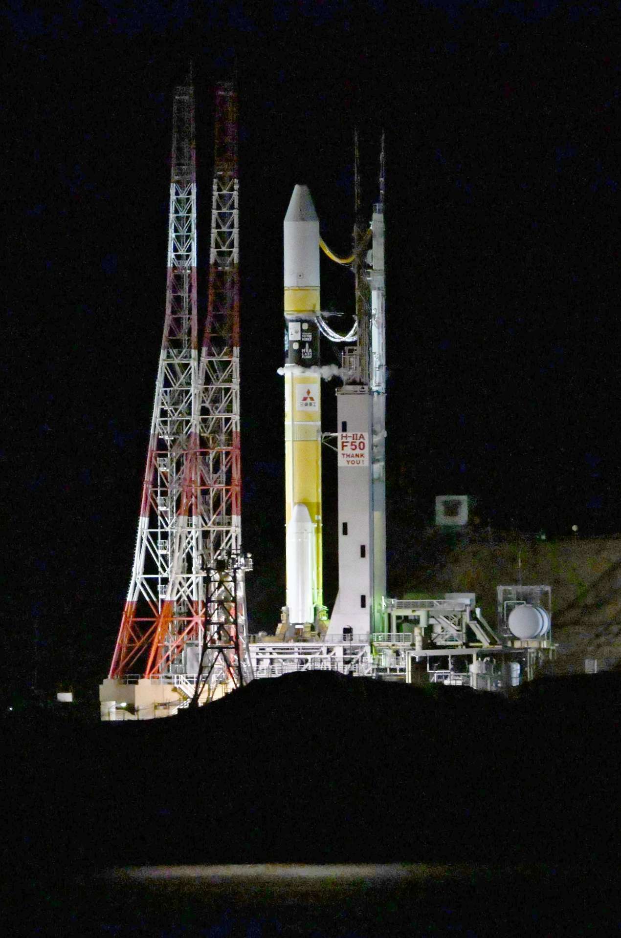 打ち上げを待つＨ２Ａロケット５０号機＝２８日、南種子町の種子島宇宙センター