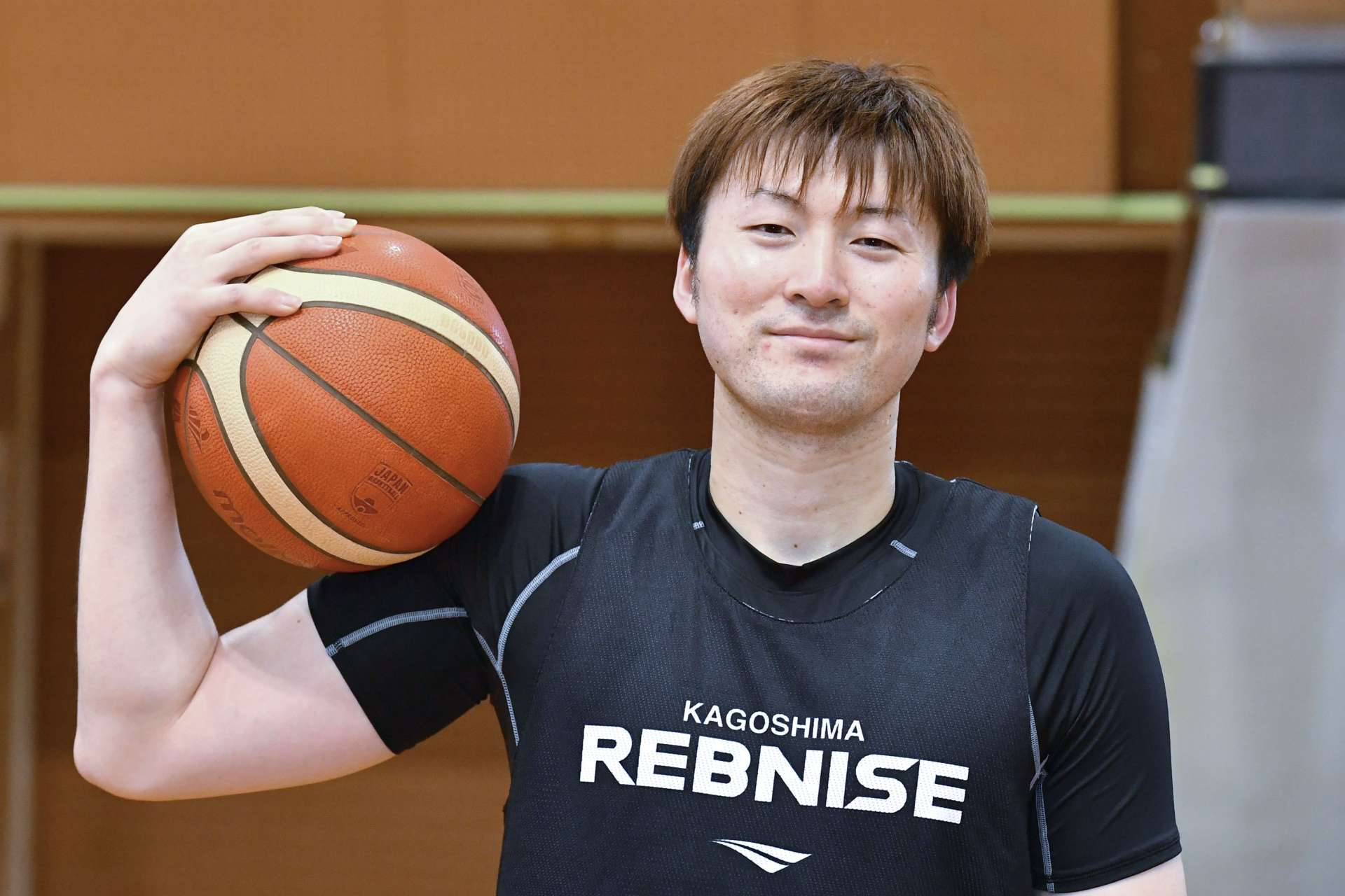 バスケットボールＢ３のプレーオフに臨む鹿児島レブナイズ主将、武藤修平〔むとう・しゅうへい〕さん