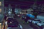 〈関連〉車両火災があった駐車場＝２５日午後９時半ごろ、鹿児島市西田２丁目