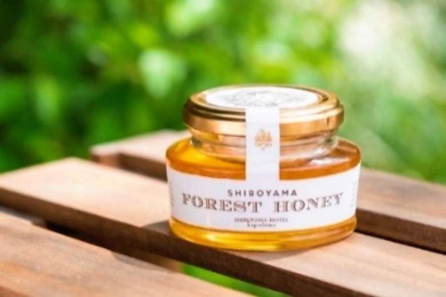 「はちみつの日」に発売する「城山の森の純粋蜂蜜」（城山ホテル鹿児島提供）