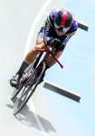 １０００メートルタイムトライアルで優勝した南大隅の山本武蔵＝倉吉自転車競技場