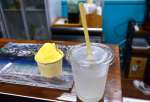 地元産の果物を使ったジェラートとドリンク＝南大隅町根占川南のアクアベースカフェ