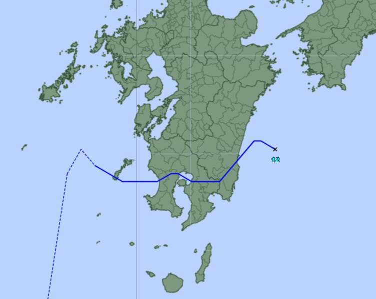〈台風１２号はどんな経路をたどった？〉進路図を確認する（気象庁ホームページより）