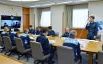 鹿児島県境近くでの豚熱発生確認を受け、防疫対策を協議した対策本部会議＝３日、県庁