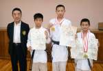 流派の国際大会で好成績を収めた糸洲会枕崎のメンバー＝枕崎市武道館