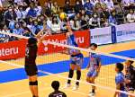 大勢のファンが沸いたフラーゴラッド鹿児島の開幕戦＝２５日、ユピテルアリーナ霧島