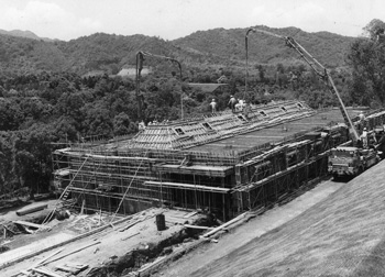 昭和５９年６月１日、鹿児島市の平川動物公園ではコアラ舎の建設が予定通り着々と進む。当時の紙面では「屋外、屋内の二つに飼育舎が分かれているコアラ舎は、屋内は冷暖房完備という。屋内飼育舎は鉄骨平屋建て約６００平方メートル。観客通路には紹介コーナー、飼育室が面している。一方、屋外飼育舎は約３５０平方メートルで金網に覆われたエリアに木が植えられ、コアラの生態が観察できる。工事が進められているのは同公園南側のオーストラリア園。現在進ちょく率は３５％で、８月中の完成を目指す」と紹介していた。