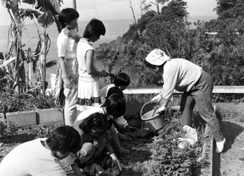 昭和６１年、鹿屋市天神町子供育成会は１０年前から国鉄（現ＪＲ）大隅線・荒平駅の美化に努めてきた。紙面は「育成会は『大隅線を廃止しないで』と、存続の願いを込めて荒平駅の清掃をしている。おかげで無人駅は清潔そのもので、利用者から喜ばている」と報じた。